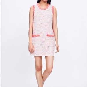 Zara Pink Orange and White Mini Dress